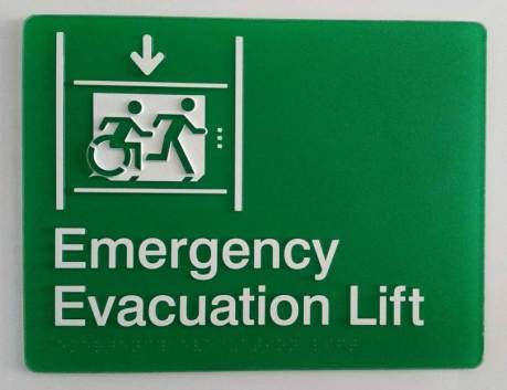 Emergency Evacuation Lift, in green, with Braille and Tactile characters, and accessible means of egress icon wheelchair symbol-min.jpg